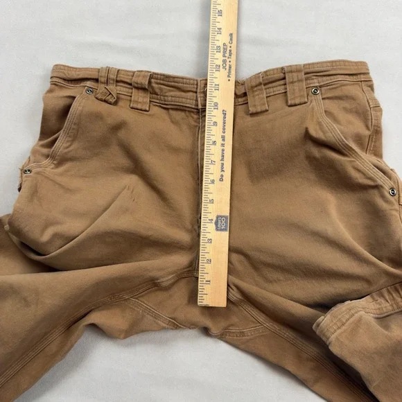 Duluth Trading Co Flex Fire Hose Relaxed Fit Carpenter Pants Brown 34x32 18101 - Picture 5 of 9